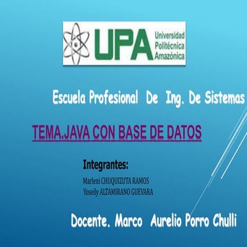 Java con base de datos