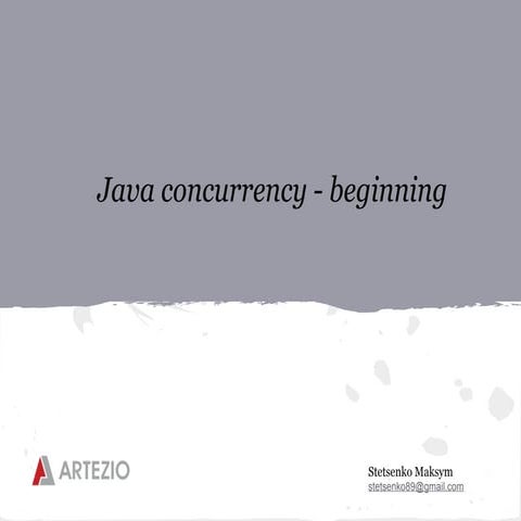 Java concurrency begining | PPT