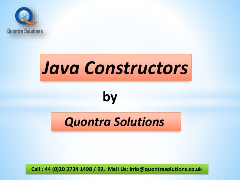 java constructor example