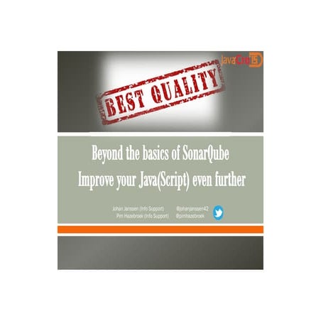 JavaCro'15 - Beyond the basics of SonarQube improve your Java(Script) code ev...