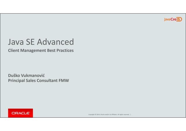 JavaCro'15 - Managing Java at Scale Security and Compatibility Applications -...