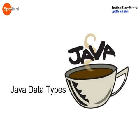 Java Data Types | PPT