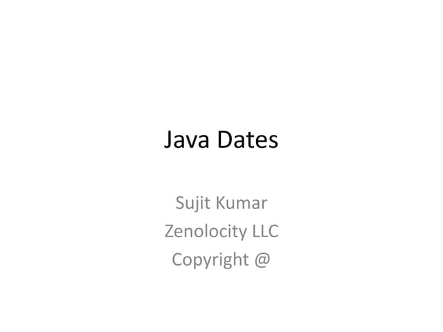 Java dates