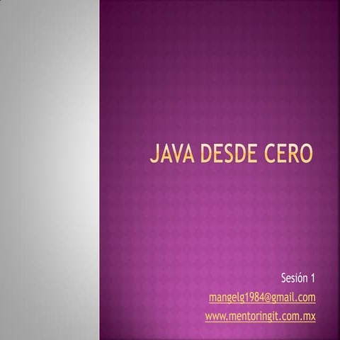 Java desde cero