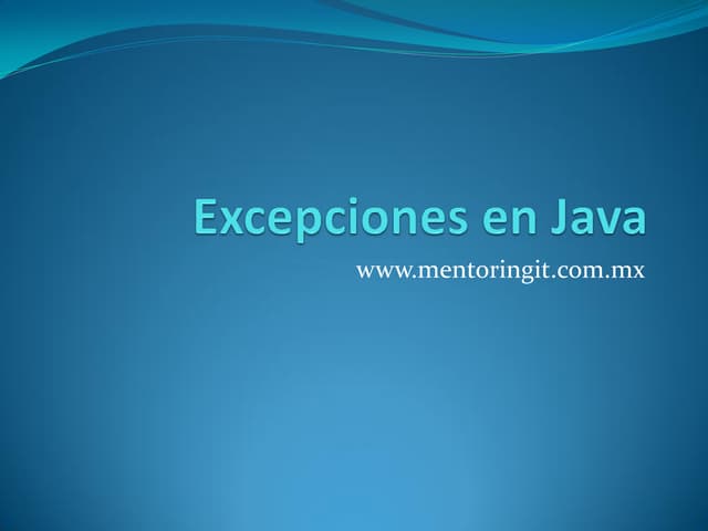 excepciones en java
