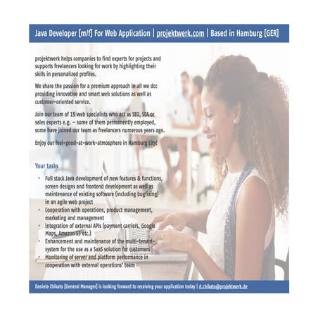 Job als Java Developer bei projektwerk in Hamburg