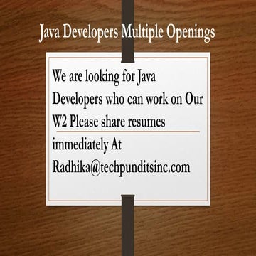 Java developers | PPT