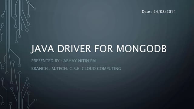 Java driver for mongo db