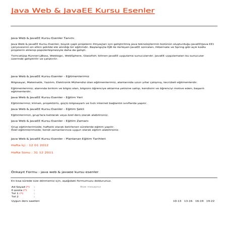Java ee kursu-esenler