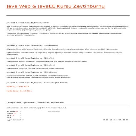 Java ee kursu-zeytinburnu