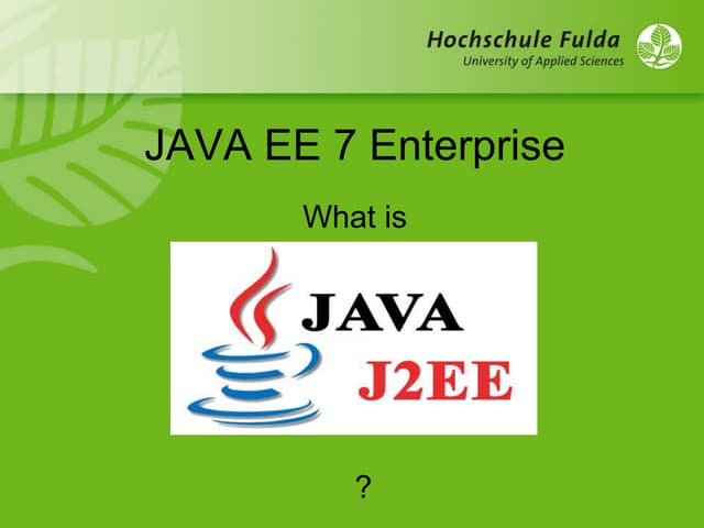 Java EE 7 introduction | PPTX