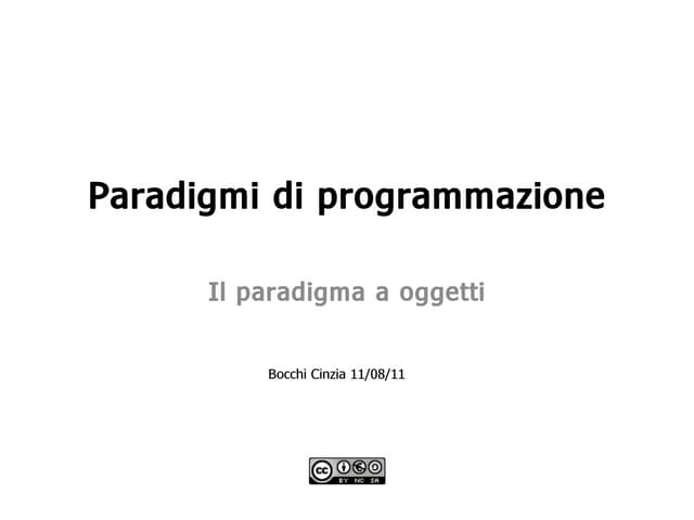 Java e il paradigma a oggetti