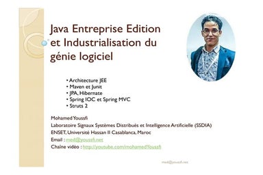 Java entreprise edition et industrialisation du génie logiciel par m.youssfi