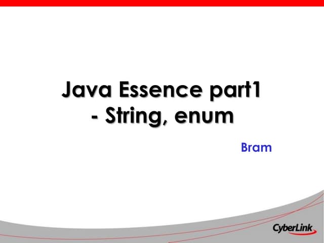 Java essence part 1