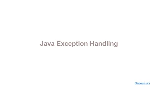 Java Exception Handling and examples about it