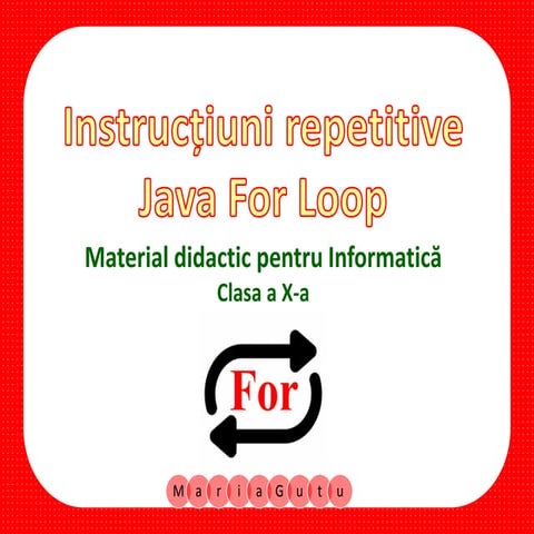 Java For Loop | PPSX