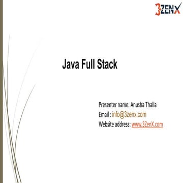 Java Full Stack course traning in hyderabad | PPT