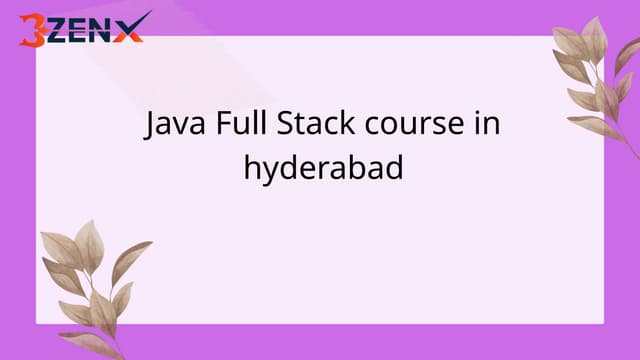 Java Full Stack course in madhapur, hyderabad