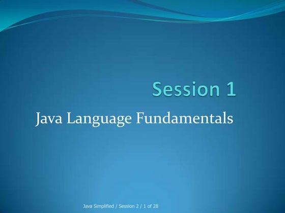 Java fundamentals