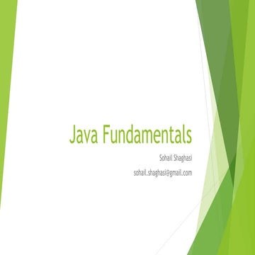 Java fundamentals | PPT