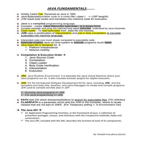 Java Fundamentals | PDF