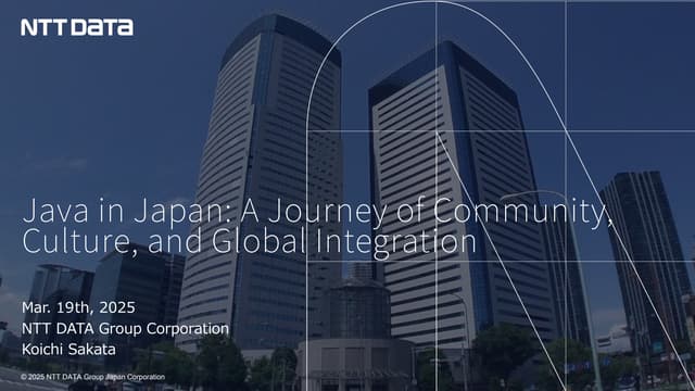 Java in Japan: A Journey of Community, Culture, and Global Integration (JavaOne 2025)