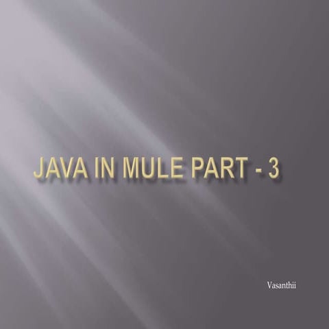 Java in mule part 3