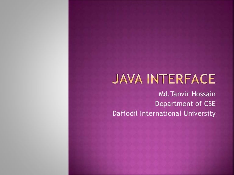 Java interface
