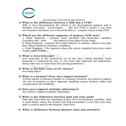 Java J2EE Interview Questions Part-1 | PPT