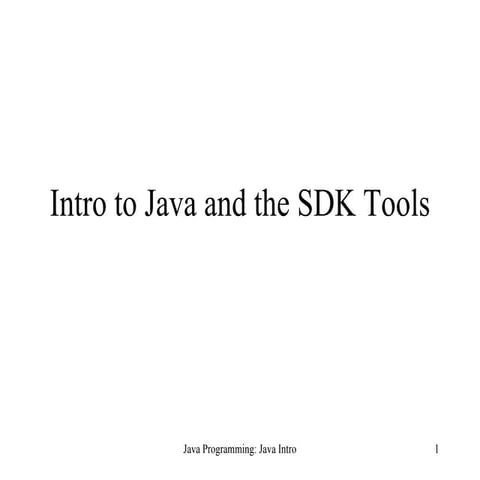Java Intro | PPT