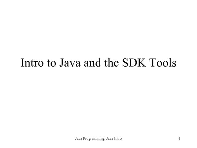 Java Intro | PPT