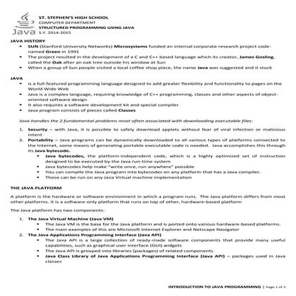 Java@intro to java | PDF