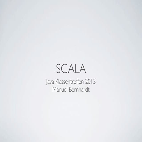 Introduction to Scala