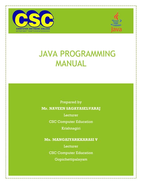 java practical file index | PDF