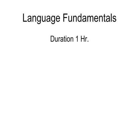 Java language fundamentals | PPT | Free Download