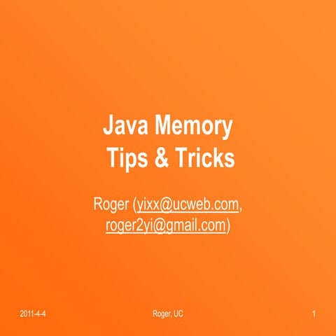 Java Memory Tips&Tricks
