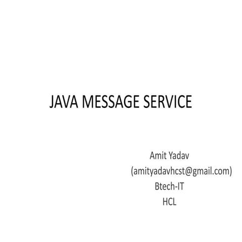 Java Message Service | PPT