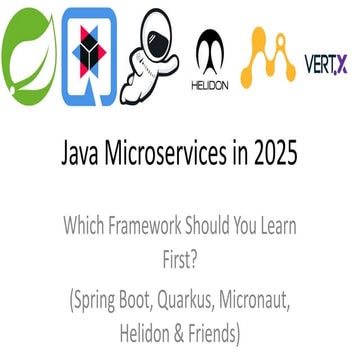☕ JAVA MICROSERVICES IN 2025 Choosing a Java framework for microservices can ...