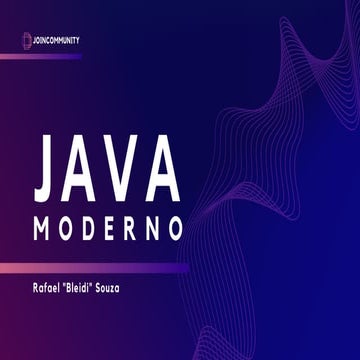 Rafael Souza, Java architect at Rafael "bleidi" souza
