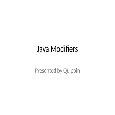 understanding of Java_Modifiers_by_Quipoin.pptx