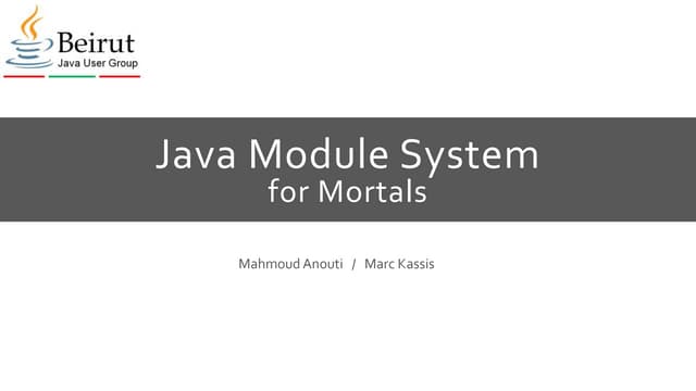 Java modulesystem