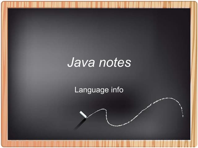 TKP notes for Java