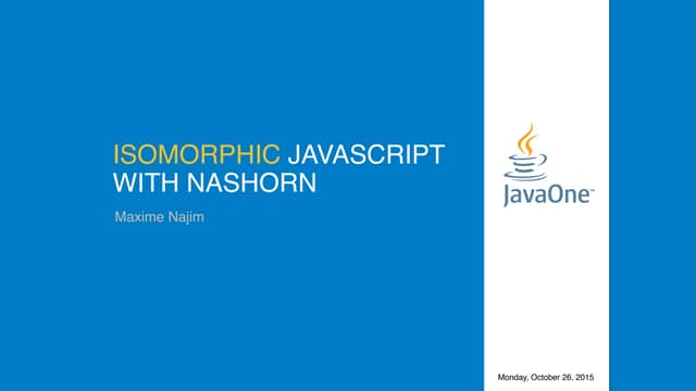 Isomorphic JavaScript with Nashorn