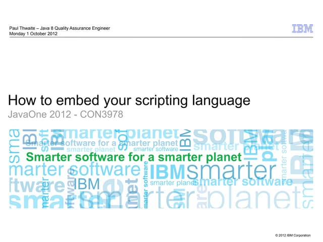 JavaOne 2012 CON3978 Scripting Languages on the JVM