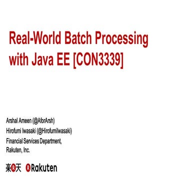 Java one 2015 [con3339] | PPT