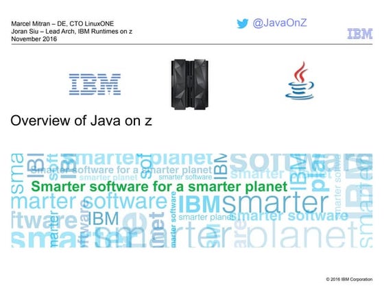 Java on z overview 20161107