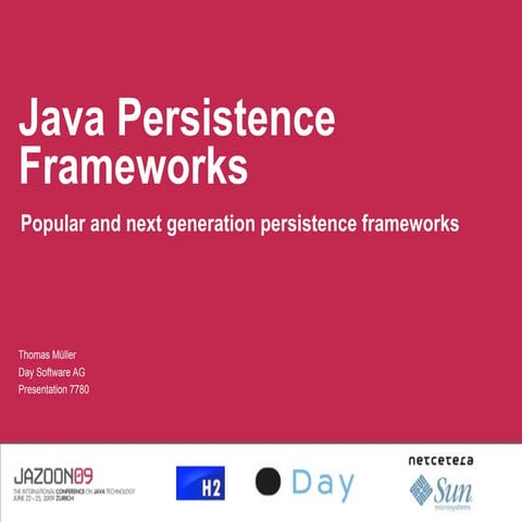 Java Persistence Frameworks