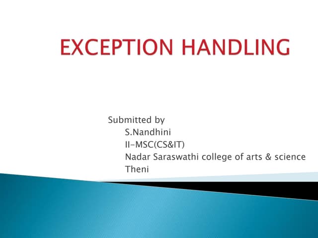 exception handling in java