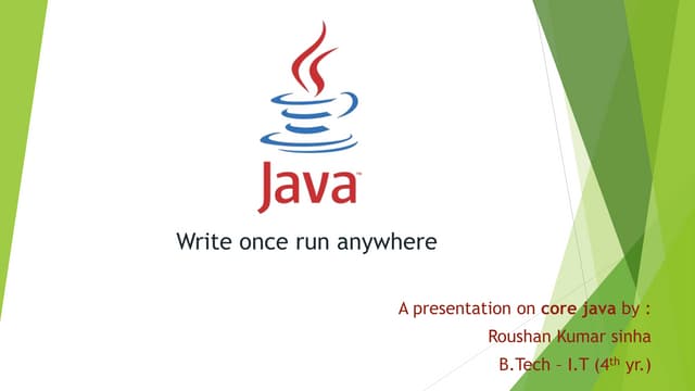 core java | PPT