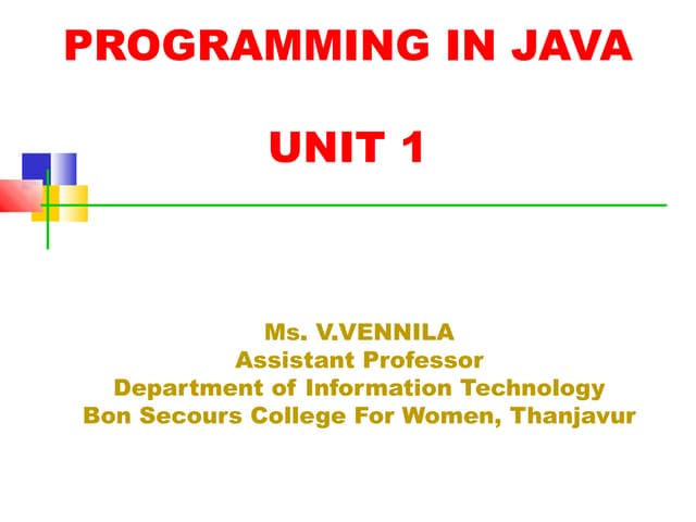 BASICS OF JAVA